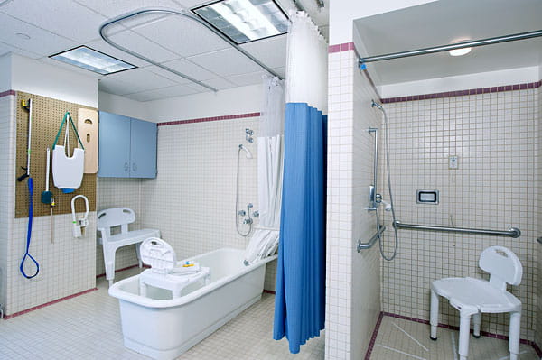 Patient bathroom at UPMC Montefiore Inpatient Rehab